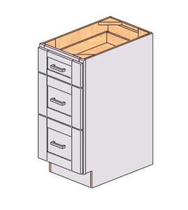 Mobile Base da Cucina Sunique Sydney Bianco Shaker con 3 Cassetti in MDF Design Moderno - Product Image 1