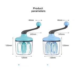 Fouet à œufs manuel en plastique à manivelle longue, batteur multifonctionnel, outil de cuisine pratique - Product Image 6