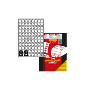 Master of 10 boîtes, boîtes de 100 feuilles, 2400 étiquettes autocollantes permanentes en papier rouge de taille 70x36mm - Product Image 1