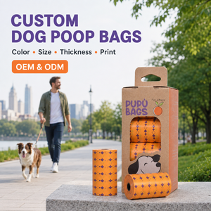 OEM ODM Indoor Outdoor Dual Use Dog Poop Waste Bags Biodegradable Unscented Thick Waterproof Dog Poop Bags For <b>Cat</b> <b>Litter</b> Dog - Product Image 1