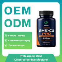 Capsules nutritionnelles à la formule GHK-Cu disponibles en OEM pour l'achat en gros, complément GHK-CU, capsules GHK-CU en marque privée