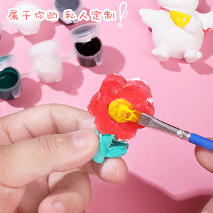 Kit de coloriage de poupées en plâtre pour enfants, jouet créatif de peinture DIY, 4-6 ans, taille unique, cadeau artisanal en plâtre - Product Image 3