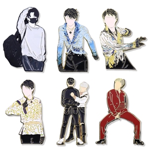 Pin de solapa de metal esmaltado personalizado de fábrica con diseño de dibujos animados Kpop para hombres, pin de amistad Kpop musical para mejores amigos, OEM - Product Image 1