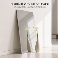 Panneau WPC à surface miroir de taille personnalisée, en fibre de charbon de bambou, moderne, pour plafond de chambre