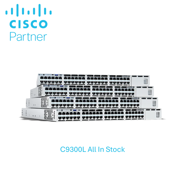 Cisco C9300L Series Switch 24/48-Port Gigabit Ethernet PoE+ or Non-PoE with 4x1G SFP or 4x10G SFP+ Uplinks Network Switch