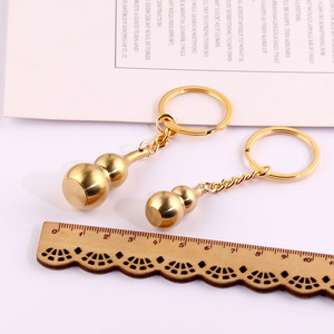 Copper Gourd <b>Car</b> Keychain Pendant 42MM31MM Plated Hollow Design For Medicine Bottle Storage Accessory - Product Image 4