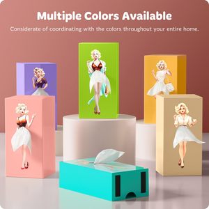 Support de boîte <span class=keywords><strong>à</strong></span> <span class=keywords><strong>mouchoirs</strong></span> en plastique créatif avec cadre photo LED Glam Design Distributeur pratique  Usine brevetée en gros - Product Image 1