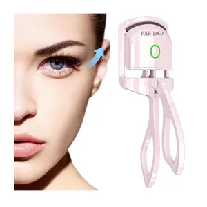 2023 New Own Brand Heated Eyelash Curler Mini Portable Electric Heated Eyelash Curler USB Rechargeable Beauty Tool