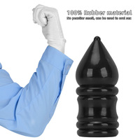 Vente en gros usine : Grand plug anal noir, dilatateur anal géant à base évasée, jouet d'entraînement au fisting en PVC 100% étanche, marque personnalisée