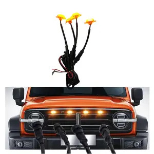 12V 4 LED Emergência Aviso Strobe Luzes Deck Grille LED Piscando Luzes Car Side Maker Luz