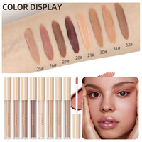 Fard à paupières liquide mat, effet brumeux, tons terreux nude, maquillage double usage yeux et joues, longue tenue, ensemble de cosmétiques pour le visage et les yeux