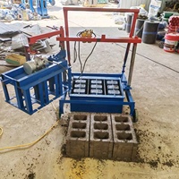 Machine à blocs de béton mobiles mini 2-45, type pondeuse, machine manuelle de fabrication de briques, équipement de fabrication de briques
