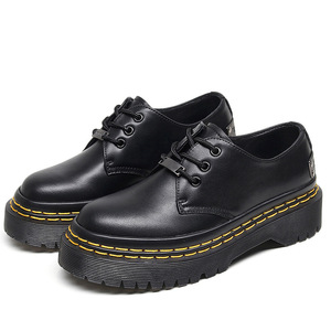 Zapatos Planos de Cuero para Mujer, Diseño Casual con Punta Redonda y Plataforma, Impermeables, para Primavera y Verano - Product Image 4