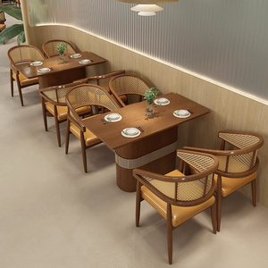 Set da Ristorante Moderno <span class=keywords><strong>in</strong></span> Legno di Quercia Massello, Tavoli e Sedie con Colore Personalizzabile per Uso Commerciale <span class=keywords><strong>in</strong></span> Caffè e Ristoranti - Product Image 4