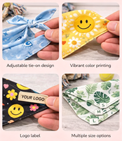 Bandana triangulaire pour chien et chat en coton et polyester personnalisé, écologique et de haute qualité - Séchage rapide, toutes saisons, pour chiens et chats