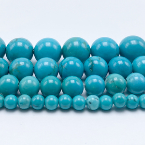Belone Groothandel Geverfd Blauw Howliet <span class=keywords><strong>Turquoise</strong></span> Ronde Kralen Voor Diy Sieraden Maken 7 Inch - Product Image 2