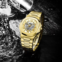 Montre-bracelet mécanique automatique TEVISE T01 pour homme, bracelet en acier, étanche, aiguilles lumineuses, montre de luxe décontractée et professionnelle, vente en gros