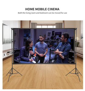 Écran de projection léger en polyester de 150 pouces 16:9 avec support trépied en alliage d'aluminium pour usage cinématographique - Product Image 2