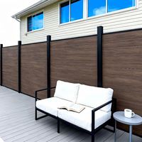 Clôture de jardin extérieure en composite WPC, aspect bois naturel, durable, solution à faible entretien