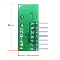 Nouveau module récepteur RF sans fil 433 MHz avec code d'apprentissage intégré, décodage 1527, sortie 4 canaux