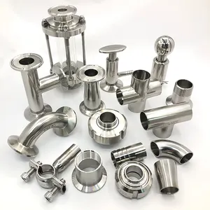 SMS 3A DIN elbow tee reducer clamp ferrule Stainless Steel Pipe Food Grade Fittings,Sanitary Fittings Pipe Union