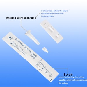 Kit de test rapide d'antigène de la grippe A+B à haute précision, vente chaude, ISO 13485, pour la gorge/le nez/l'aspiration - Product Image 2