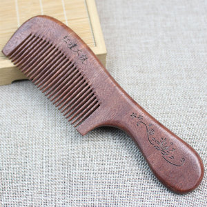 Red Sandalwood Comb With Handle Handcrafted Wooden Hair Comb For Daily Use And Gifting Ethnic Style Spring 2023 - Product Image 2