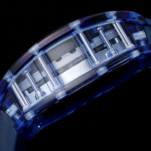 <span class=keywords><strong>Orologi</strong></span> da Uomo di Lusso 53-02, Orologio Automatico Tourbillon Sportivo con Quadrante Scheletrato Trasparente in Zaffiro Blu - Product Image 4