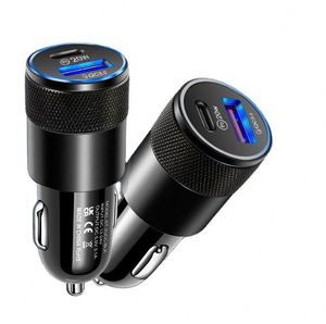3.1A USB PD QC3.0 18W ABS Car Charger with USB + Type-C Ports for Phone & Laptop-Wholesale - Product Image 1