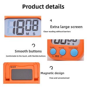 99-Minute Digital Kitchen <b>Timer</b> – Magnetic Countdown <b>Timer</b> for Cooking, Baking, BBQ, Exercise – Loud Alarm, Large Display, Stand - Product Image 3