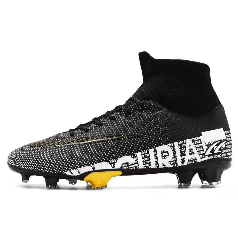 BRAND Men's soccer shoes High top youth sports competition non-slip spike training shoes