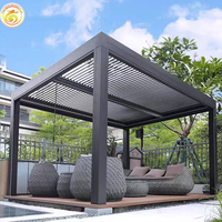Pergola rétractable électrique intelligente sur mesure, gazebo, pavillon, aluminium, imperméable, pare-soleil extérieur pour restaurant, cour