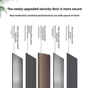Mexin Ventilated Anti-Theft Waterproof Interior Steel Entry <strong>Door</strong> Home Security Breathable Middle Single Main <strong>Door</strong> 6280 - Product Image 4