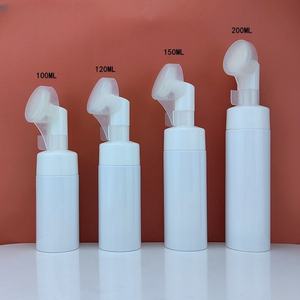 ขวดปั๊มโฟมพลาสติก PET แบบกำหนดเอง ขนาด 100 มล. 200 มล. หัวแปรงซิลิโคนสำหรับเครื่องสำอาง ทำความสะอาดผิวหน้า ล้างหน้า สบู่ - Product Image 5