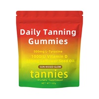 Gommes de bronzage quotidiennes multi-vitamines OEM pour hommes et femmes, soutient un éclat naturel ensoleillé, vente à chaud