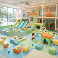 Aire de jeux pour tout-petits avec piscine à balles, équipement de jeu souple et mini-toboggan pour café pour enfants