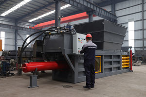 Compacteur de carton horizontal automatique, presse à balles hydraulique <span class=keywords><strong>pour</strong></span> déchets de papier, machine à presser les balles de carton - Product Image 5