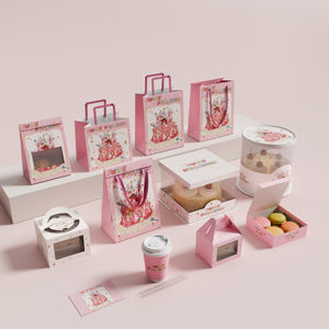 Sac en papier kraft alimentaire personnalisé, sac en papier kraft artisanal, emballage pour beignets, desserts, emballage à emporter, sac en papier kraft alimentaire - Product Image 2