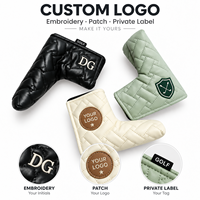Housse de tête de putter de golf personnalisée avec logo sur mesure, étui en cuir PU imperméable pour putter à lame, accessoires professionnels pour clubs de golf