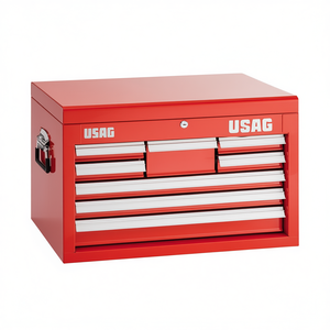 Armoire à outils Usag 531 D Rouge, unité de rangement en métal avec tiroirs, équipement d'atelier - Product Image 2