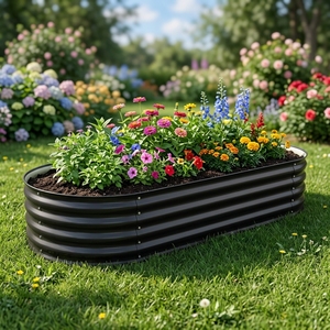 Bac à plantes surélevé, grand bac à plantes en métal surélevé pour la plantation de légumes et de fleurs en extérieur - Product Image 2