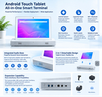 Tablet PC Android Layar Ganda 10 Inci dengan RAM 2GB/ROM 16GB dan Wi-Fi Terintegrasi untuk Pemesanan Restoran & Ritel