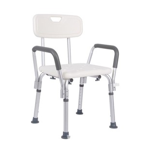 Bathroom <b>Shower</b> Chair Aluminum Alloy Anti Slip With <b>Basket</b> For Elderly Disabled Users - Product Image 2