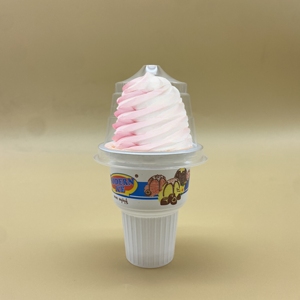 Sulide 100ml jetable blanc PP Mini conteneur de crème glacée en plastique transparent forme de cône de crème glacée tasse à vendre - Product Image 5