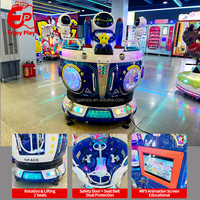 Manège pour enfants en forme de capsule spatiale d'intérieur, 2 places, à monnayeur, rotatif, avec LED, direct usine, pour centres commerciaux et magasins, personnalisable