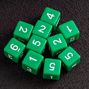 Ensemble de dés polyédriques à 6 faces FACCUB de 16 mm, taille standard avec des numéros, D6, jeu, couleur unie marron, acrylique, plastique, Yahtzee - Product Image 3