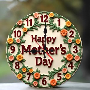Round Wooden Wall <b>Clock</b> 25x25Cm Silent Quartz Movement Home <b>Bedroom</b> Office Decor - Product Image 1