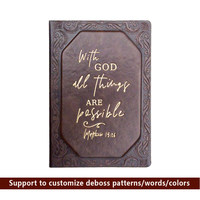 Cahiers personnalisés en cuir PU Bible Verset Vintage Christian Versets Journal d'étude Marque Journaux de prière