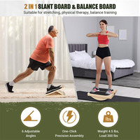2 en 1 Planche de Pilates en bois extensible pour la maison Planche de Pilates portable Planche de Pilates Squat Wedge Slant Board