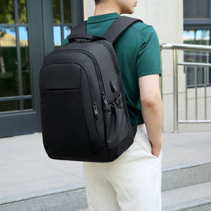 Mochila para ordenador portátil de gran capacidad multifuncional con USB impermeable con logotipo personalizado de viaje - Product Image 6